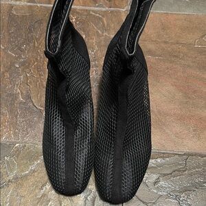 Black Mesh Ankle Boots NWOT